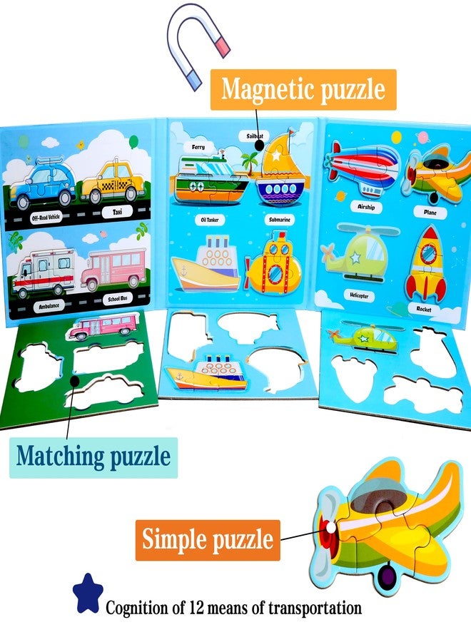QimuMku Magnetic Puzzles for Kids Ages 1-3, Travel Toddler Puzzles Ages 2-4 Year, Space Car Activities Toy for Boys & Girls 3-5 yo - Learning Magnet Gift for Road Trip - Image 3